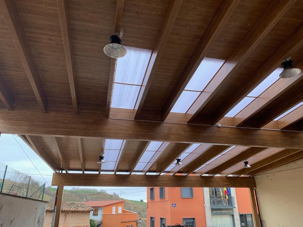 Cubierta Plaza Sta Catalina Villaverde de Rioja